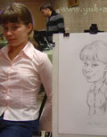 artist - cartoonist
at a children's holiday