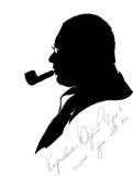 human silhouette, a silhouette with a pipe