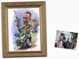 Paintball. Caricature for paintballers. Caricature at amateur SUVs