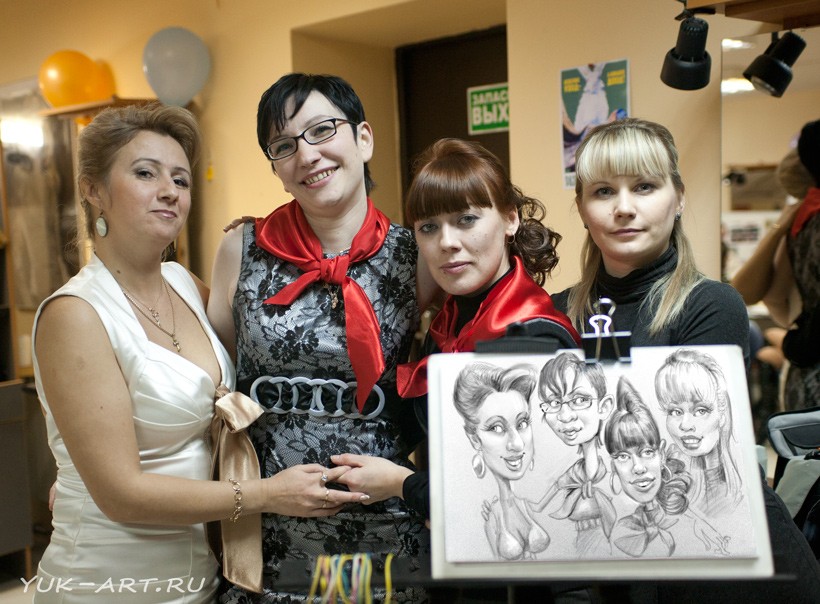 artista-caricaturista para una boda, caricaturista dibuja caricaturas en el jubileo, el artista de vacaciones