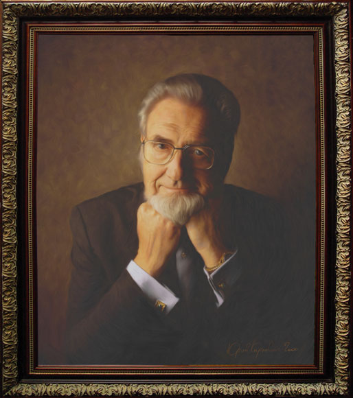 portrait from photo by oil on canvas