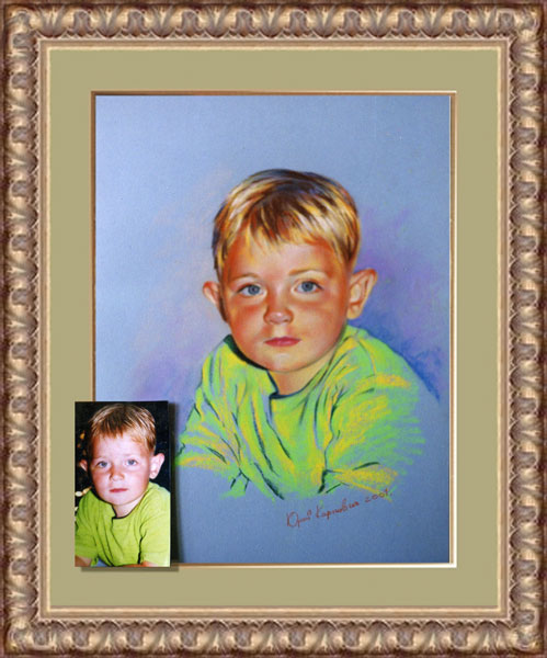 portrait pastel crayon